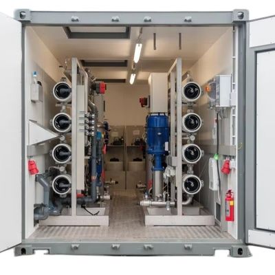 قیمت خوب 500m3 Per Day Container Type Reverse Osmosis System with 25000L/Hour Capacity and 40kw Power for Water Treatment آنلاین