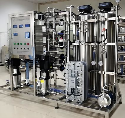 قیمت خوب سیستم 2 مرحله ای RO EDI با کنترل PLC Siemens S7 و UPVC / SS304 آنلاین