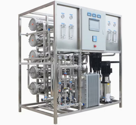 قیمت خوب سیستم پیشرفته تصفیه آب EDI با پمپ های Grundfos / CNP و کنترل الکتریکی PLC Siemens S7 آنلاین